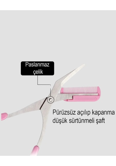 Ers Kaş Düzeltme Makası Taraklı Profesyonel Ve Pratik Kaş Bakımı