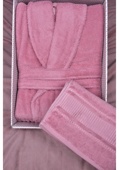 Colourist Şalyaka Bornoz Baş Havlusu-pembe