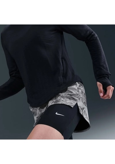 Nike Swift Mid-rise 2-in-1 Reflective Koşu Şort-sportxstore GRİ