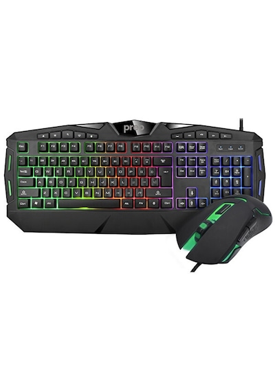 Preo KMG01 RGB Aydınlatma Kablolu Klavye Mouse Set Optik