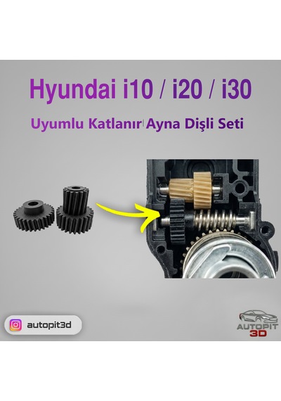 Hyundai İ10 / İ20 / İ30 Uyumlu Katlanır Ayna Dişli Seti