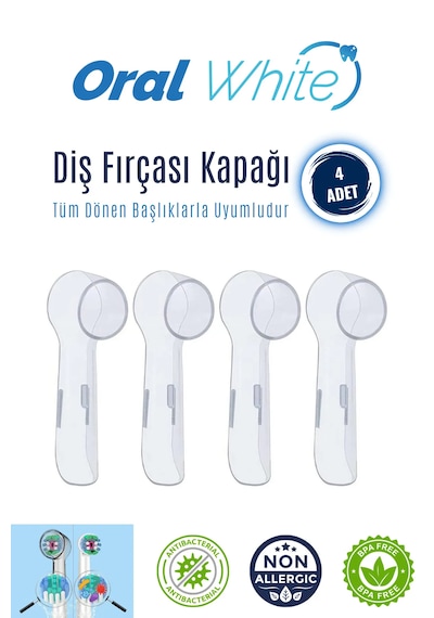 Oral White Diş Fırçası Kapağı 4 Adet