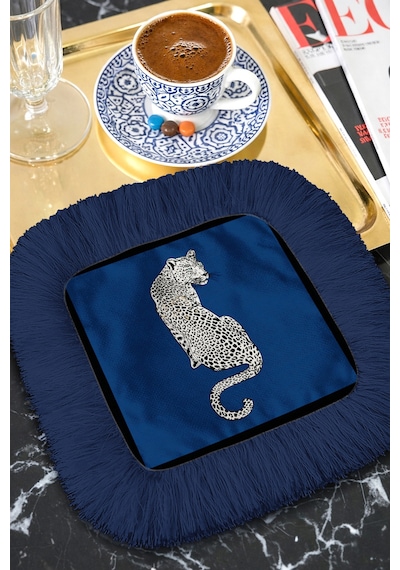Leopar Motifli Saçaklı Sunum Peçetesi-lüks Vahşi Şıklık Bohem Lacivert Bardak Altlığı Servis Mendili Ayışığı Mint Yeşili Leopar Motifli Saçaklı Sunum Peçetesi-lüks Vahşi Şıklık Bohem Lacivert Bardak Altlığı Servis Mendili Ayışığı Mint Yeşili