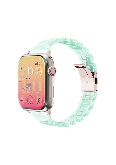 Apple Uyumlu Watch 10/11 42mm-38/40/41mm Kordon Taşlı Parlak İnce Flower Metal Bayanlar İçin Band 2/3/4/5/6/se/7/8/9