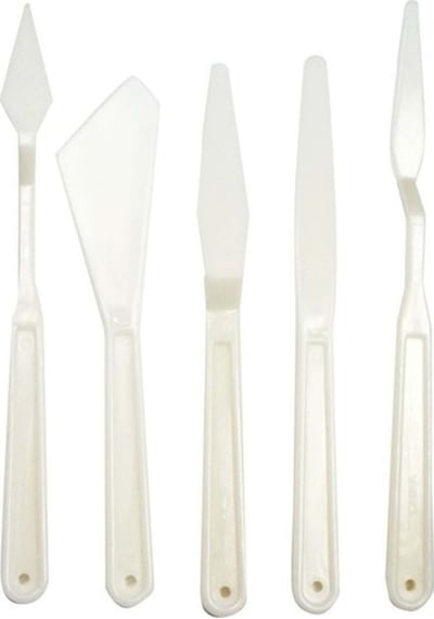 Rich Spatula Plastik 5 Li Set Beyaz 11248