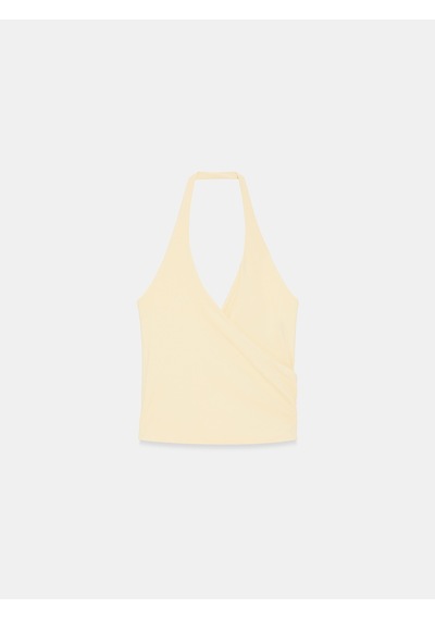Dilvin 21268 Halter Top-açık Sarı