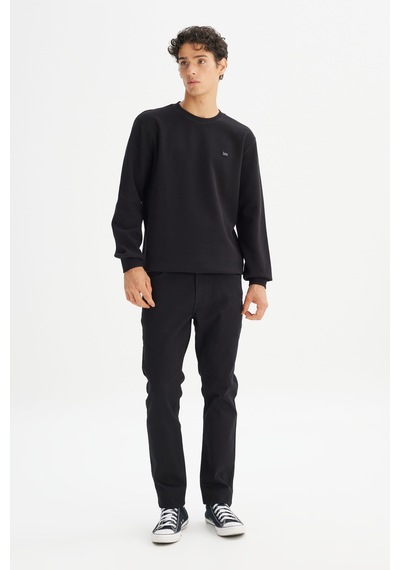 Lee Erkek Regular Fit Bisiklet Yaka Baskılı Siyah Sweatshirt-l2520308 Siyah