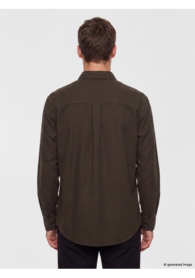 Lcw Vision Kahverengi Regular Fit Oxford Erkek Gömlek