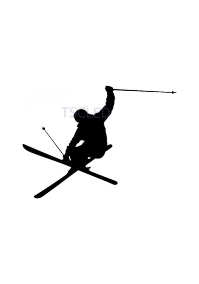 Yokuş Aşağı Kayak Araba Sticker Kişiselleştirilmiş