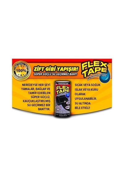 Suya Dayanıklı Bant Flex Tape Çok Renkli