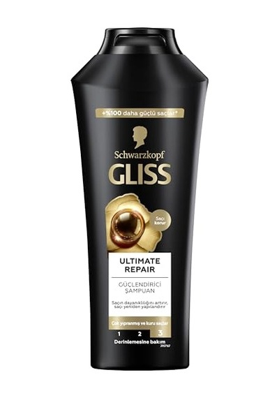 Gliss Ultimate Repair Keratin İçeren Derinlemesine Güçlendirici Şampuan 400 Ml Yıpranmış Kuru Saçlar