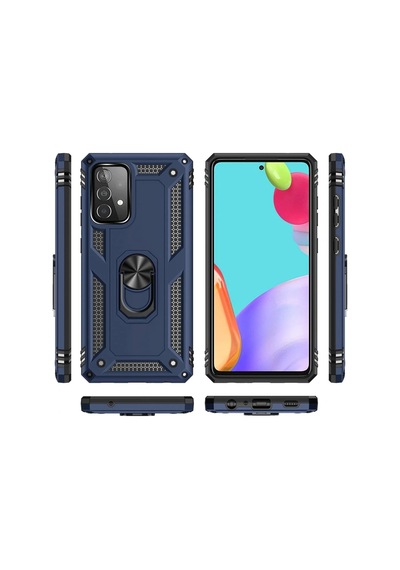 Newface - 309 - Samsung Galaxy A33 5g Kılıf Sofya Yüzüklü Silikon Kapak - Edntrend - - Lacivert