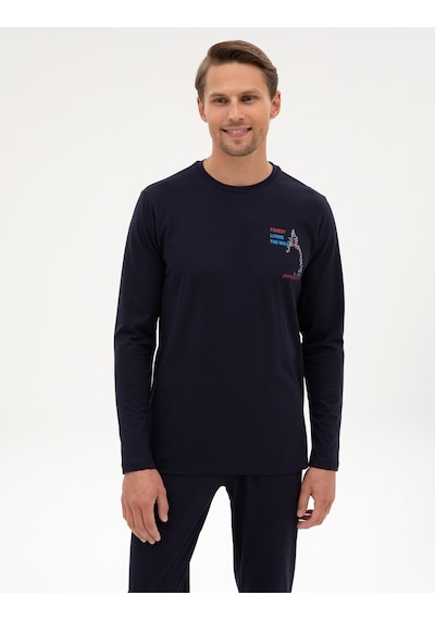 Pierre Cardin Erkek Lacivert Pijama Takım 50322635-200 Lacivert
