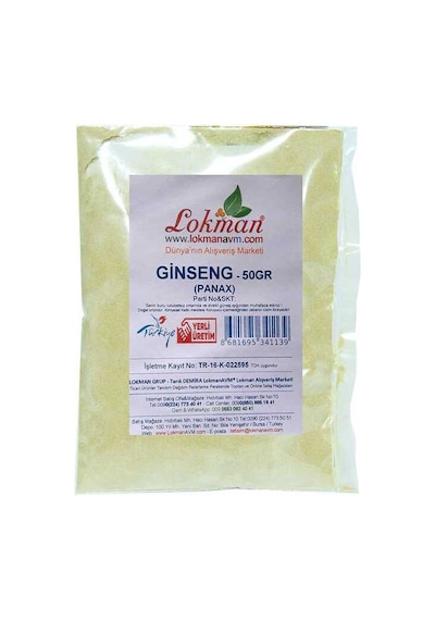 Ginseng Öğütülmüş 50 Gr Paket