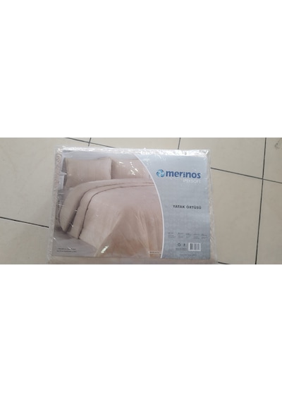 Merinos Yatak Örtüsü Çift Kişilik İpeksoft / Çeyizlik / Günlük Kullanım İçin Uygun Bej