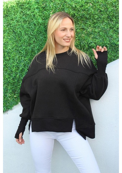 Rouge Basic Şardonlu Üç İplik Parçalı Sweatshirt Çok Renkli
