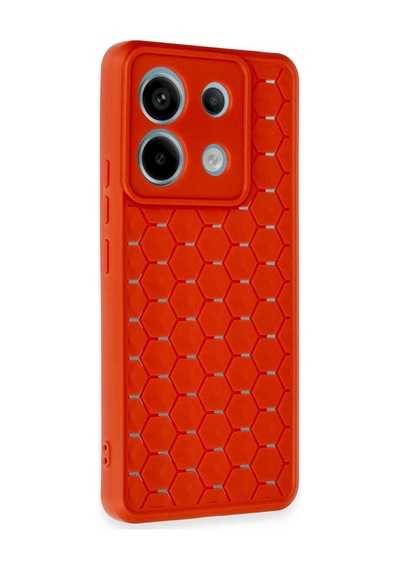 Xiaomi Redmi Note 13 Pro 5g Kılıf Petek Silikon Kapak - Kırmızı -