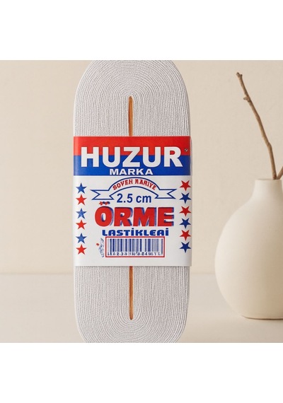 Paça Lastiği 2,5 Cm Beyaz Geniş 10 M Çok Renkli
