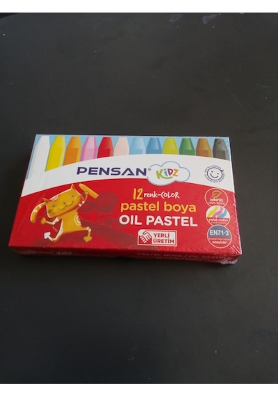 Pensan Kidz 12 Renk Pastel Boya Oil Pastel Seti - Yerli Üretim Non-toxic 0