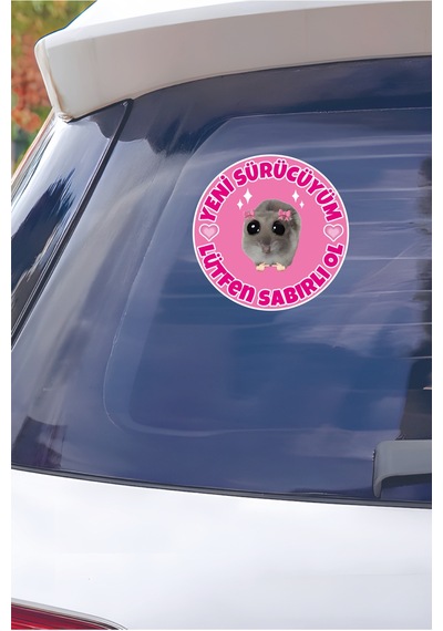 Acemi Sürücü Yeni Sürücü 16x16 Cm Su Geçirmez Yüksek Çözünürlüklü Sticker Araba Motor Sticker