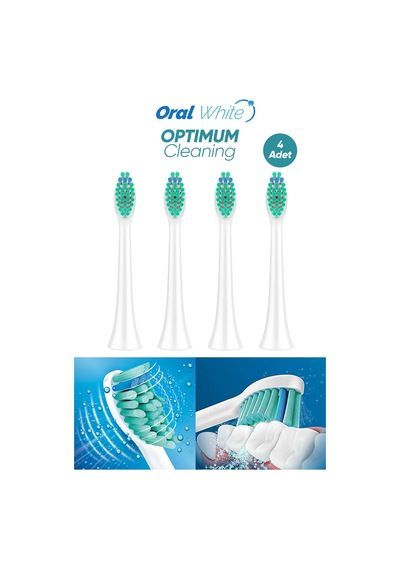 Oral White Sonic Optimum Cleaning Philips Sonicare Uyumlu 4 Adet
