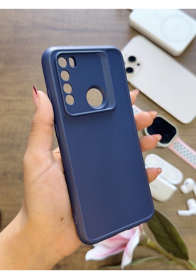 Redmi Note 8 Uyumlu Kamera Korumalı Darbeye Dayanıklı Renk Atmayan Keep Silikon Kılıf Lacivert