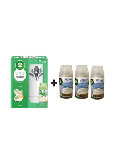 Air Wick Freshmatic Makine + Bahar Çiçekleri + Temizliğin Esintisi Oda Kokusu Yedek 4 x 250 ML