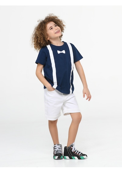 Casabony Papyon Beyaz Denim Şort - T-shirt Takım - İndigo - Beyaz Beyaz - İndigo Casabony Papyon Beyaz Denim Şort - T-shirt Takım - İndigo - Beyaz Beyaz - İndigo
