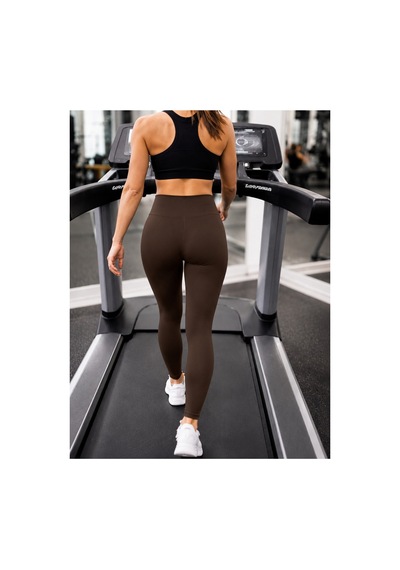 Mercan Kids & Butik Kadın Yüksek Bel Toparlayıcı Tayt Dikişsiz İç Göstermez Spor Taytı Kahverengi