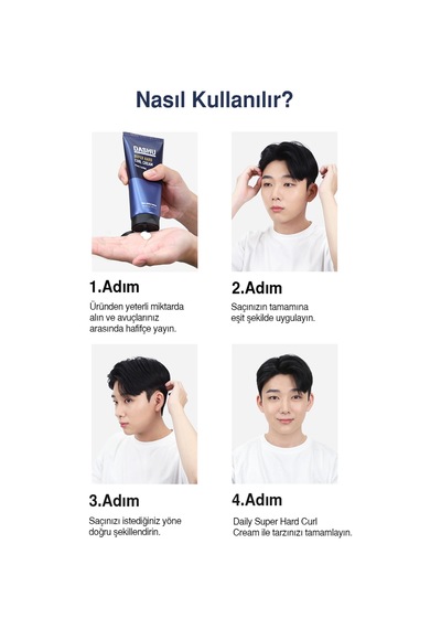 Güçlü Tutuşlu, Durulanmayan, Dalgaları Belirginleştiren Saç Kremi Dashu Daily Super Hard Curl Cream