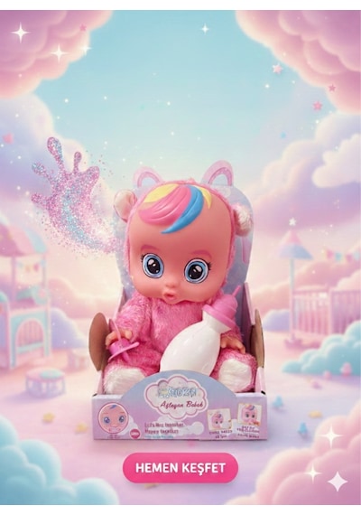 Pembe Kostümlü Ağlayan Ve Konuşan Et Bebek Emzikli Ve Biberonlu İnteraktif Oyuncak Bebek
