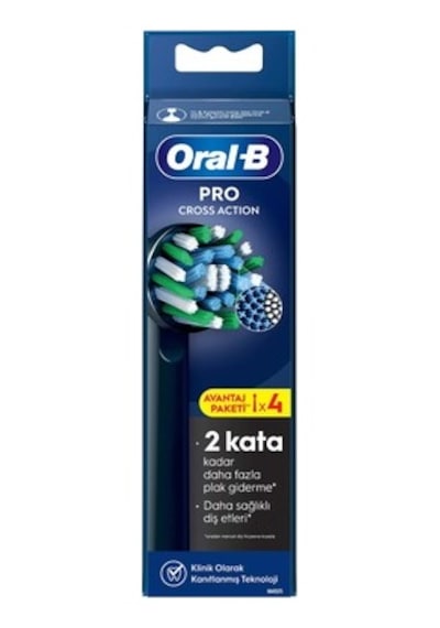 Yedek Diş Fırçası Başlığı, Orta Sertlikte 4 Adet Paket