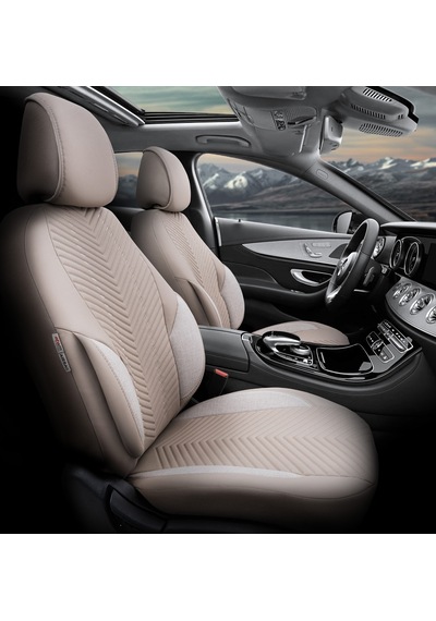 Advanced Design Özel Tasarım Premium Süet-Deri Ekstra Destekli Universal Oto Koltuk Kılıfı Tam Set