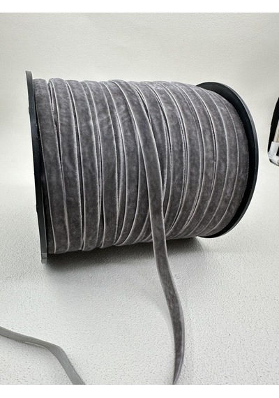 Paşateks- 1 Cm Düz Kadife-5 Metre -ef.gri