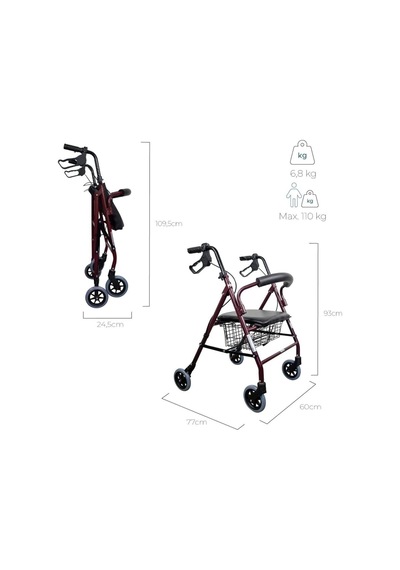 Mobiclinic, Yaşlılar Için Rollator, Escorial, Bir Avrupa Markası