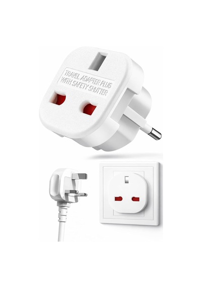 Ab Ye Seyahat Adaptörü Uk G Tip 3 Pin Den Avrupa E F Tipi 2 Pin Priz Dönüştürücü Güvenlik Kilitli 240v 10a 16a Diğer