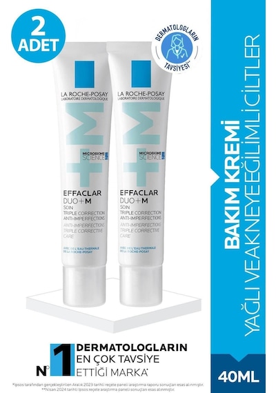 La Roche Posay Effaclar Duo + Cilt Kusuru Görünümü Karşıtı Akneye Eğilim Gösteren Ciltler İçin Bakım Kremi 40 Ml 2 Adet