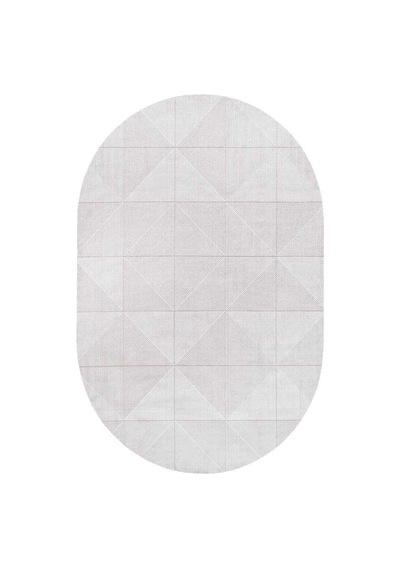 Etnik Craft Madre Modern Desenli Oval Halı Md03 Krem