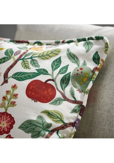 Ikea Vıldpersılja Yastık Kılıfı 50 X 50 Cm Kırmızı - Yeşil - Beyaz Çok Renkli