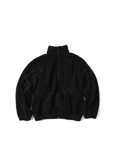 No Plan Erkek Oversize Fermuarlı Pelüş Sweat Ceket-siyah Siyah