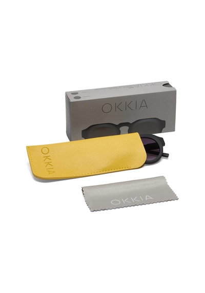 Okkia Zeno Round Unisex Güneş Gözlüğü Siyah Siyah