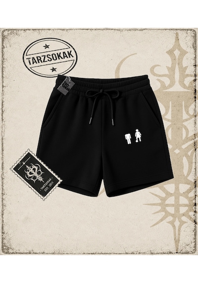 Tarzsokak Gotik & Grunge Streetwear Retro 5 Unisex Şort Siyah
