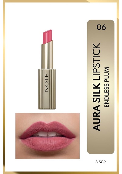 Aura Silk Lipstick 06 Endless Plum Kremsi Yarı Parlak Ruj - Pembe Diğer