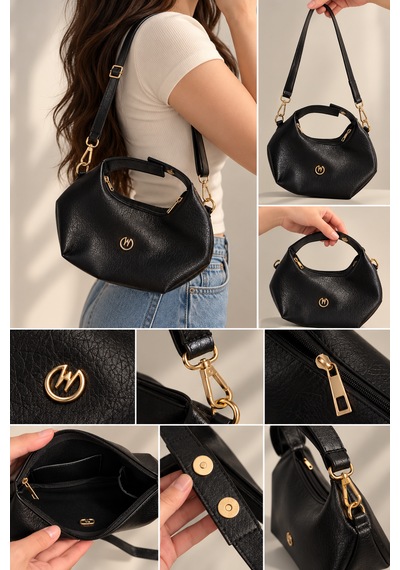 Elpida Bags Kadın Siyah Çanta Ve Aksesuar Hediye Seti Çanta, Kartlık, Cep Aynası, Toka Ve Charm Siyah - Kırmızı Elpida Bags Kadın Siyah Çanta Ve Aksesuar Hediye Seti Çanta, Kartlık, Cep Aynası, Toka Ve Charm Siyah - Kırmızı