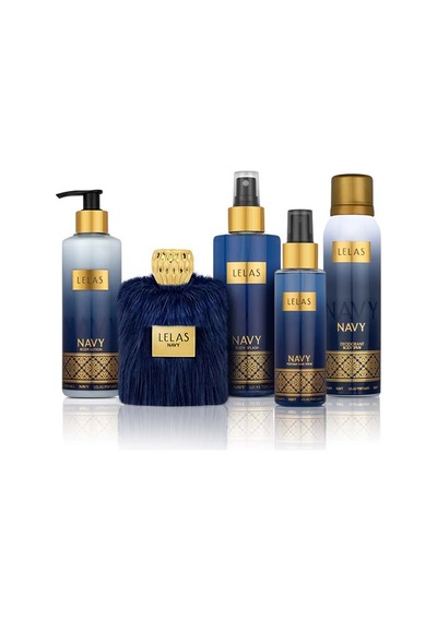Lelas Navy Unisex Parfüm EDP 100 ML + Body Sprey 250 ML + Saç Spreyi 100 ML + Sprey Deodorant 150 ML + Vücut Losyonu 250 ML Lelas Navy Unisex Parfüm EDP 100 ML + Body Sprey 250 ML + Saç Spreyi 100 ML + Sprey Deodorant 150 ML + Vücut Losyonu 250 ML