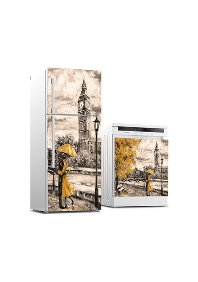 Buzdolabı Ve Bulaşık Makinası Beyaz Eşya Sticker Kaplama Londra S