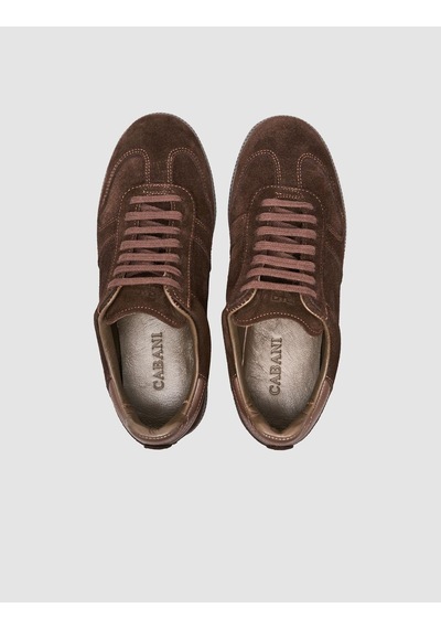 %100 Hakiki Süet Deri Kahverengi Kadın Sneaker Kahverengi