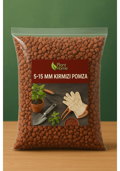 Kırmızı Pomza Taşı 5-15 Mm 5 Litre Volkanik Cürüf Ponza Taşı Lav Kırığı Diğer