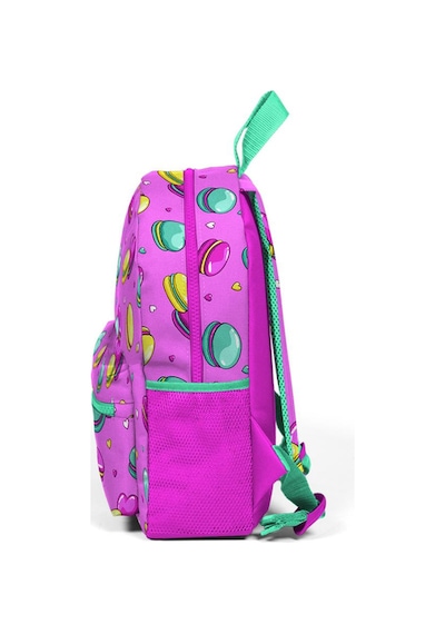 Coral High Kids Açık Pembe Makaron Desenli İki Bölmeli Yuva Sırt Çantası
