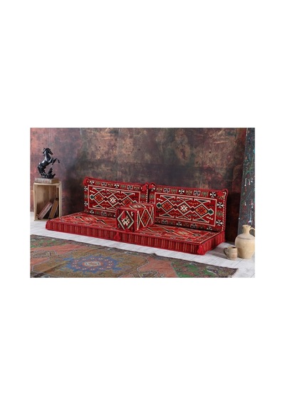 Otantik Şark Köşesi Takımı Kırmızı Anadolu 18 Parça Kilim Ve Puf Dahil Süngerli Sedir Seti Otantik Şark Köşesi Takımı Kırmızı Anadolu 18 Parça Kilim Ve Puf Dahil Süngerli Sedir Seti
